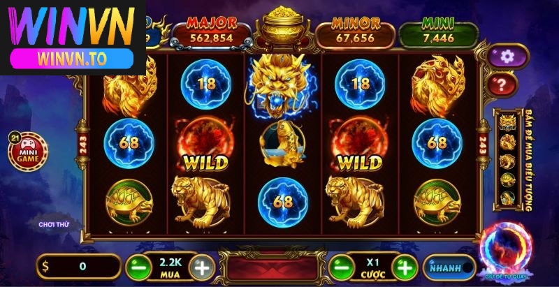 Các biểu tượng hũ thưởng trong kho báu tứ linh Winvn